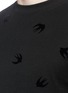 Detail View - Click To Enlarge - MC Q - Swallow velvet flock print T-shirt