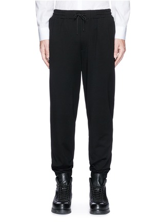 Main View - Click To Enlarge - MC Q - Pleated jersey track pants