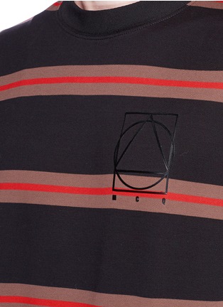 Detail View - Click To Enlarge - MC Q - '70s Track Stripe' cotton piqué T-shirt