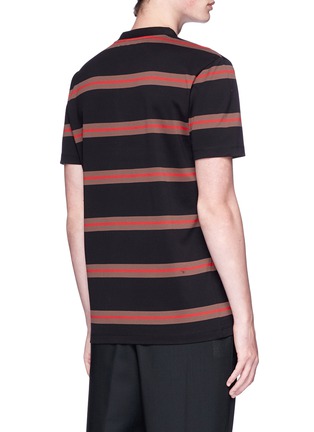 Back View - Click To Enlarge - MC Q - '70s Track Stripe' cotton piqué T-shirt