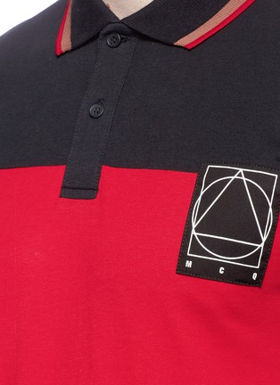 Detail View - Click To Enlarge - MC Q - Colourblock jersey polo shirt