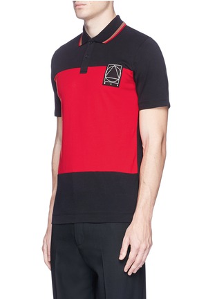 Front View - Click To Enlarge - MC Q - Colourblock jersey polo shirt