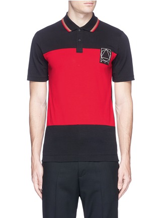 Main View - Click To Enlarge - MC Q - Colourblock jersey polo shirt