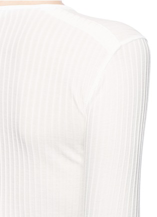 Detail View - Click To Enlarge - HELMUT LANG - Long sleeve stripe cotton sweater