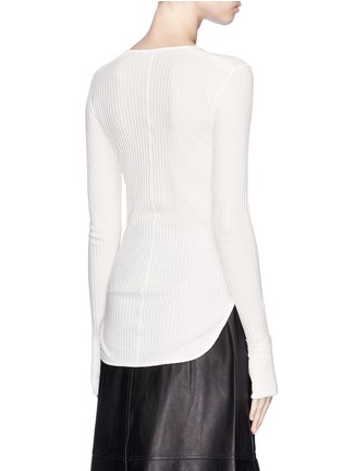 Back View - Click To Enlarge - HELMUT LANG - Long sleeve stripe cotton sweater