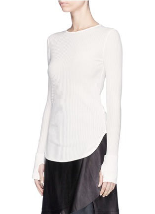 Front View - Click To Enlarge - HELMUT LANG - Long sleeve stripe cotton sweater