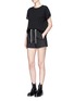 Figure View - Click To Enlarge - HELMUT LANG - Drawstring waist twill shorts