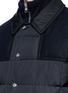 Detail View - Click To Enlarge - MONCLER - 'Clovis' wool panel down puffer jacket