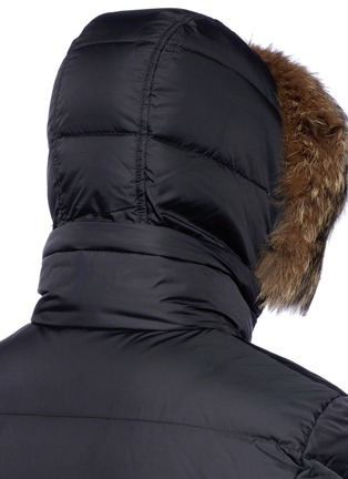 Detail View - Click To Enlarge - MONCLER - 'Cluny' coyote fur trim down puffer jacket