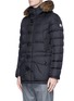 Front View - Click To Enlarge - MONCLER - 'Cluny' coyote fur trim down puffer jacket