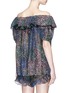 Back View - Click To Enlarge - CHLOÉ - Firework print ruffle off-shoulder top