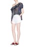 Figure View - Click To Enlarge - CHLOÉ - Broderie anglaise cady shorts