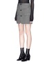 Front View - Click To Enlarge - HELMUT LANG - Houndstooth plaid wool tweed skirt