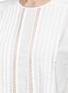 Detail View - Click To Enlarge - CHLOÉ - Geometric ladder lace trim cotton blouse