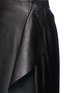Detail View - Click To Enlarge - HELMUT LANG - Ruffle leather wrap skirt