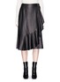 Main View - Click To Enlarge - HELMUT LANG - Ruffle leather wrap skirt