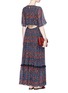 Figure View - Click To Enlarge - CHLOÉ - Floral print cutout back crépon maxi dress