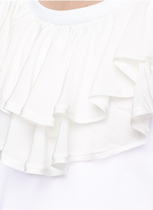 Detail View - Click To Enlarge - CHLOÉ - Tiered ruffle overlay T-shirt