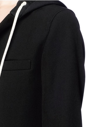 Detail View - Click To Enlarge - HELMUT LANG - Hooded twill blazer