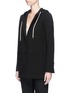 Front View - Click To Enlarge - HELMUT LANG - Hooded twill blazer