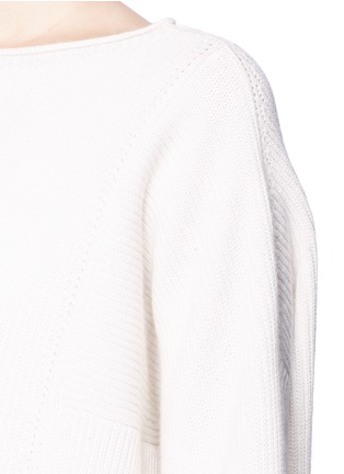 Detail View - Click To Enlarge - HELMUT LANG - 'Essential' cutout side cotton-blend sweater
