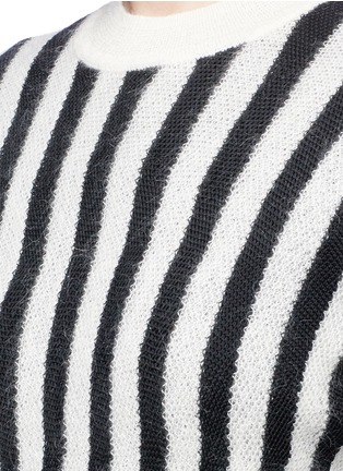 Detail View - Click To Enlarge - HELMUT LANG - Irregular stripe brushed sweater