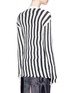 Back View - Click To Enlarge - HELMUT LANG - Irregular stripe brushed sweater