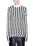 Main View - Click To Enlarge - HELMUT LANG - Irregular stripe brushed sweater