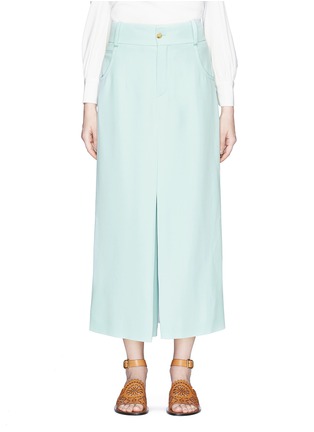 Main View - Click To Enlarge - CHLOÉ - Pleated crepe culottes