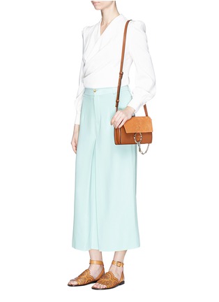 Figure View - Click To Enlarge - CHLOÉ - Pleated crepe culottes