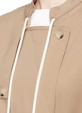 Detail View - Click To Enlarge - HELMUT LANG - Drawstring collar trench coat