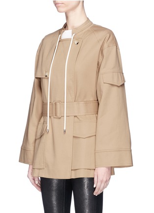Front View - Click To Enlarge - HELMUT LANG - Drawstring collar trench coat