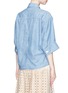 Back View - Click To Enlarge - CHLOÉ - Tie front chambray shirt