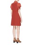 Back View - Click To Enlarge - CHLOÉ - Pleated virgin wool cady crepe school dress