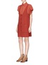 Figure View - Click To Enlarge - CHLOÉ - Pleated virgin wool cady crepe school dress