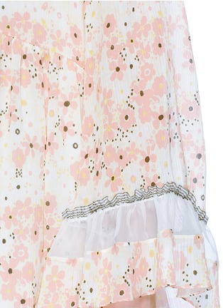 Detail View - Click To Enlarge - CHLOÉ - Ruffle floral print crépon dress