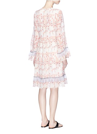 Back View - Click To Enlarge - CHLOÉ - Ruffle floral print crépon dress