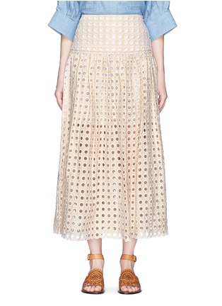 Main View - Click To Enlarge - CHLOÉ - Embroidered eyelet skirt