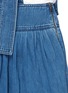 Detail View - Click To Enlarge - CHLOÉ - Ruched denim pinafore dress