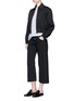 Figure View - Click To Enlarge - HELMUT LANG - Scuba jersey cropped bomber jacket