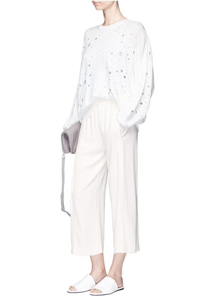 Figure View - Click To Enlarge - HELMUT LANG - Pleated crepe culottes
