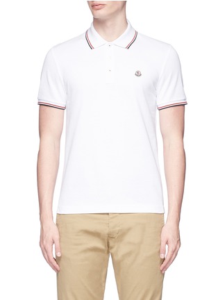 Main View - Click To Enlarge - MONCLER - Logo patch polo shirt