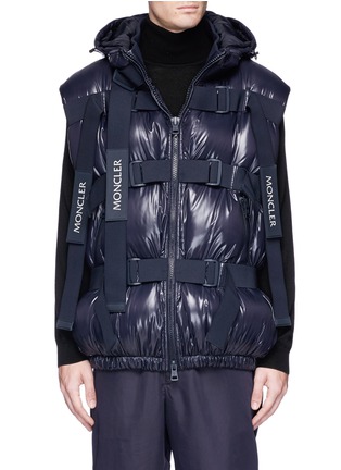 Main View - Click To Enlarge - MONCLER - 'Ian' buckle strap down puffer vest