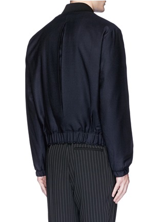 Back View - Click To Enlarge - MC Q - Pleated suiting blouson jacket