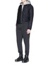 Figure View - Click To Enlarge - MC Q - Pleated suiting blouson jacket