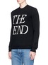 Front View - Click To Enlarge - MC Q - 'The End' slogan intarsia wool-cashmere sweater
