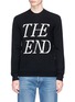 Main View - Click To Enlarge - MC Q - 'The End' slogan intarsia wool-cashmere sweater