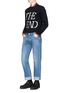 Figure View - Click To Enlarge - MC Q - 'The End' slogan intarsia wool-cashmere sweater