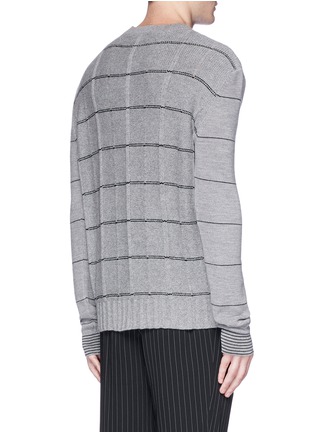Back View - Click To Enlarge - MC Q - Stripe wool-cashmere sweater