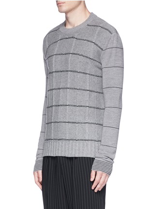 Front View - Click To Enlarge - MC Q - Stripe wool-cashmere sweater